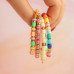 Polymer tube Perlen 6mm - Pink-green